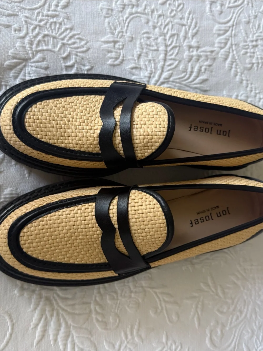 Jon Josef Rafia Penny Loafers. Eu 41 US 9.5